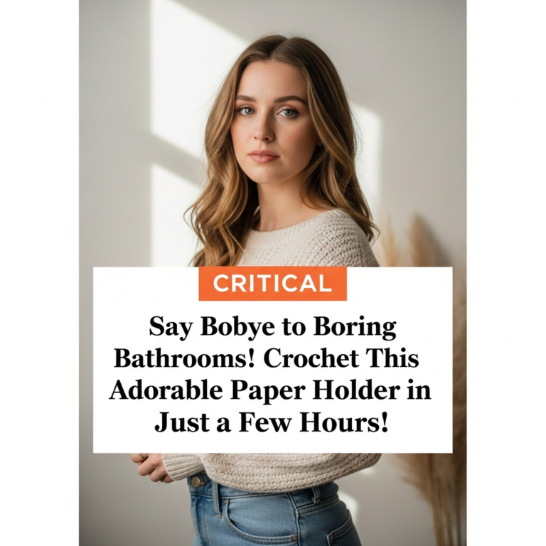 Crochet Toilet Paper Holder Pattern | DIY Scalloped Wall Organizer with Flower Applique