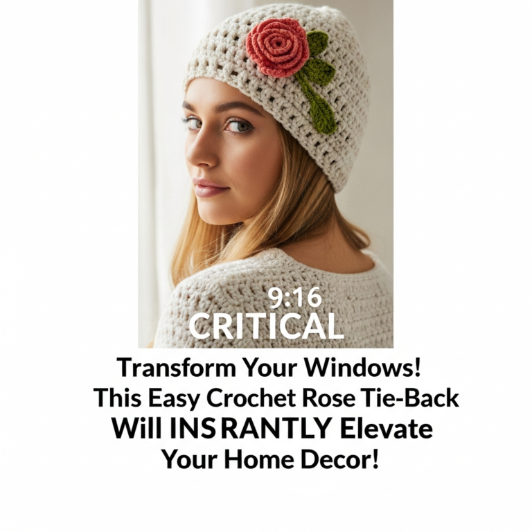 DIY Crochet Floral Rose Curtain Tie-Back Pattern | Easy Home Decor