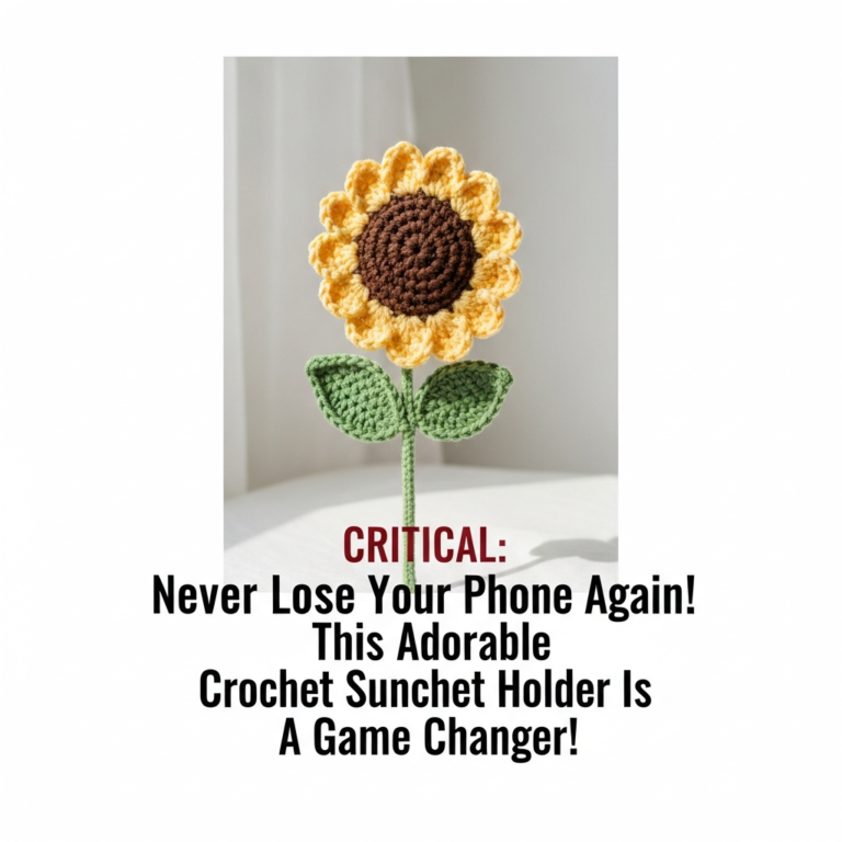 DIY Crochet Sunflower Phone Holder Pattern | Cute Hanging Organizer