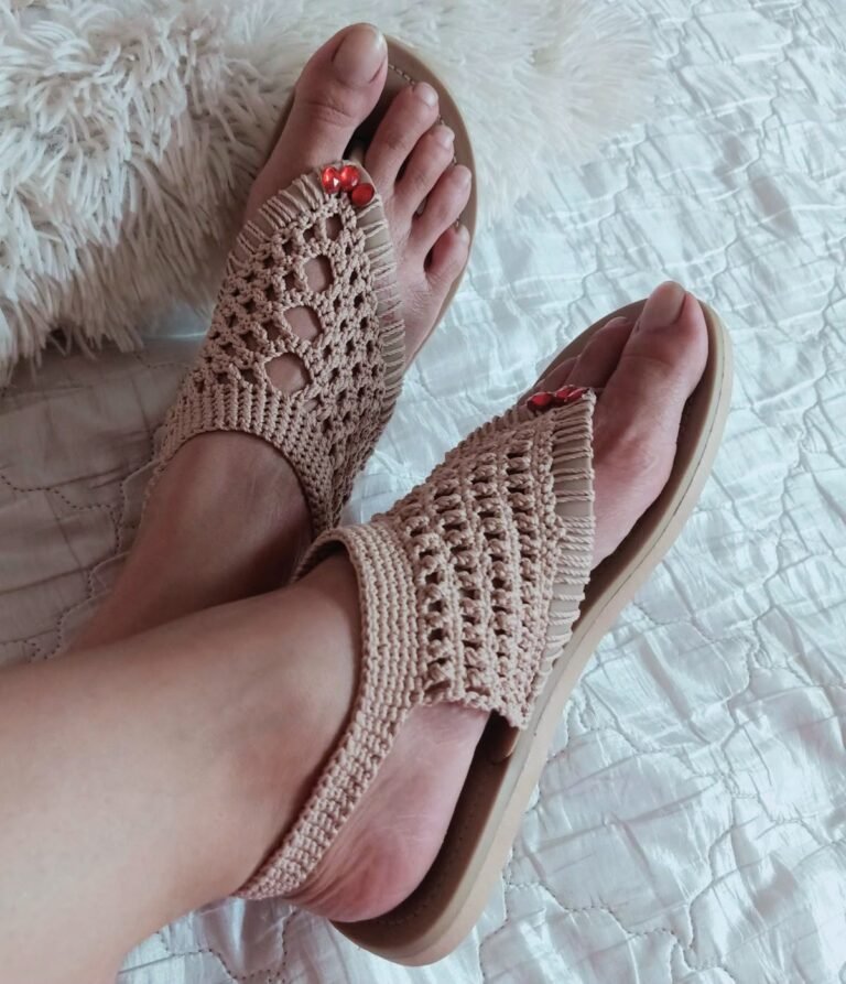Bohemian Lattice Crochet Sandal Transformation