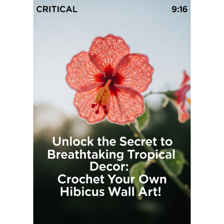 DIY Crochet Hibiscus Wall Hanging Pattern – Tropical Floral Decor